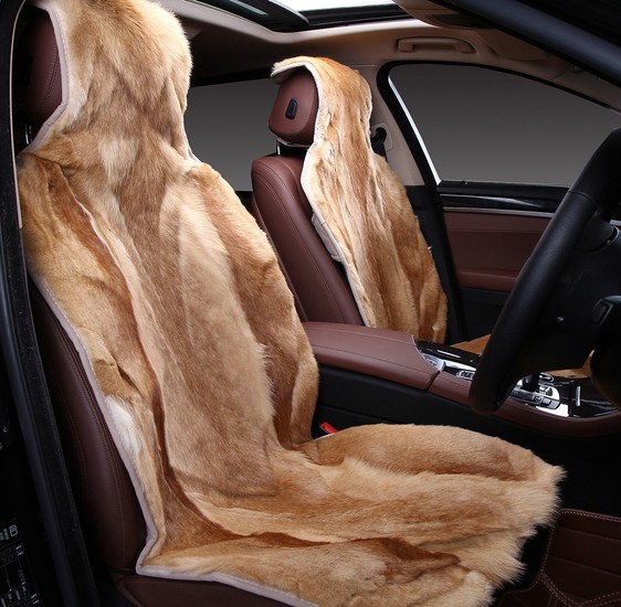 Накидки на весь салон "Волк" овчина, темно-бежевый