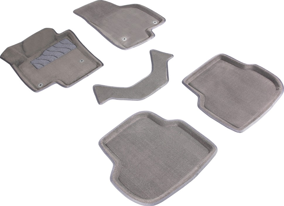 Коврики в салон для Volkswagen Jetta VI "3D" ворс, серый