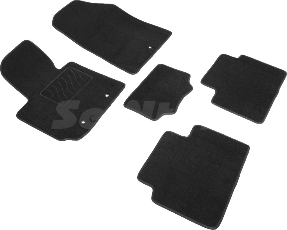 Коврики в салон для KIA Soul II "Lux" ворс, черный