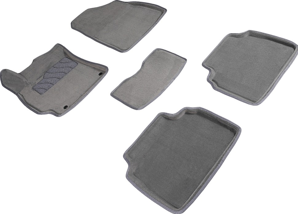 Коврики в салон для Hyundai Elantra VII (CN7) "3D" ворс, серый