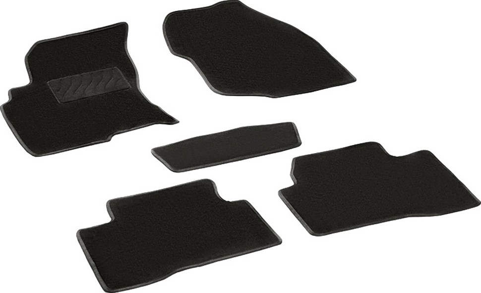 Коврики в салон для Nissan X-Trail I (Рестайлинг) "Lux" ворс, черный