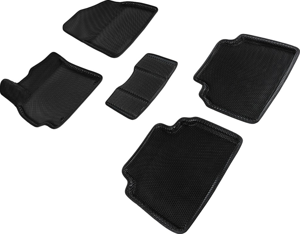 Коврики в салон Eva "3D" для Hyundai Elantra VII (CN7) "Соты" ЭВА, черный