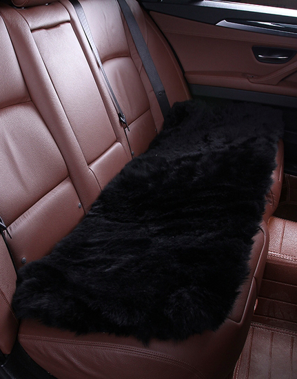 Накидки на весь салон "Квадрат" овчина, черный (3KD001)
