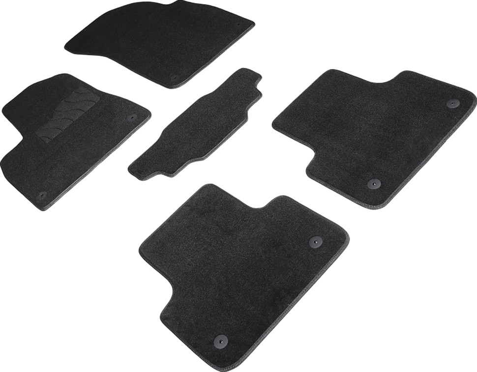 Коврики в салон для Audi Q7 II (4M) "Lux" ворс, черный