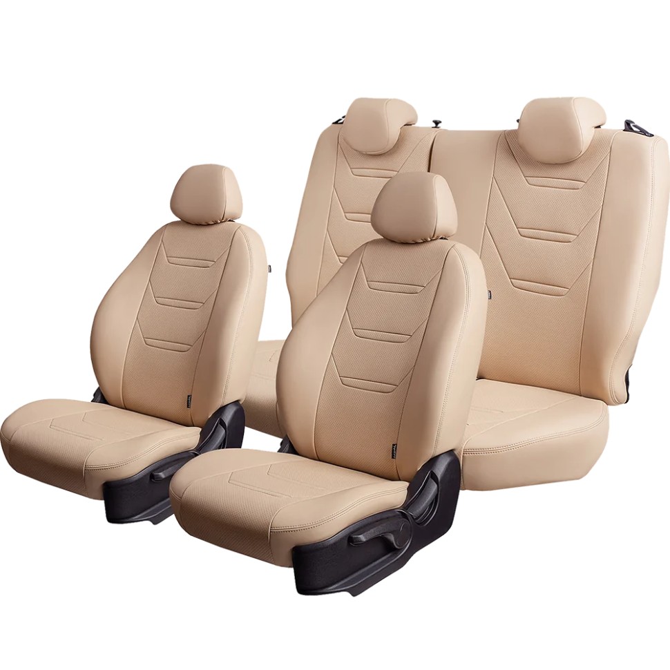Чехлы на сиденья Hyundai Solaris II "Турин 2" экокожа, бежевый