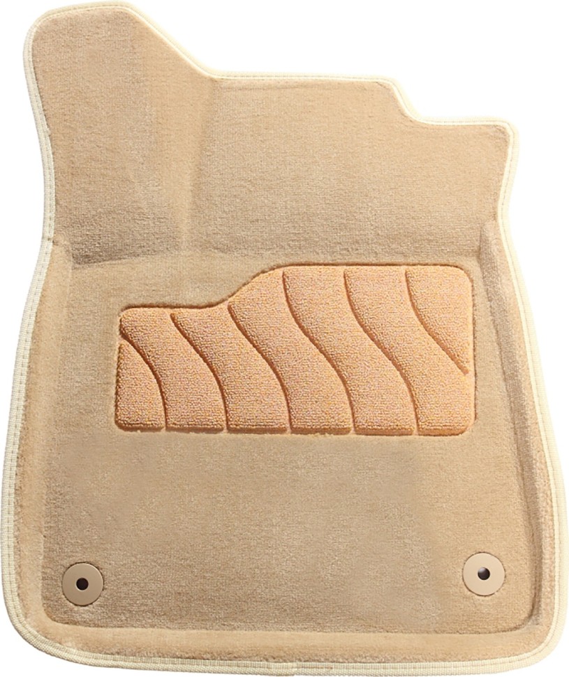 Коврики в салон для Audi A8 III (D4) (Long) "3D" ворс, бежевый