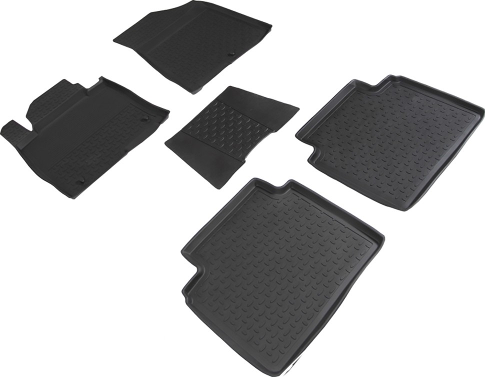 Коврики в салон для KIA Optima IV "Высокий борт" резина, черный