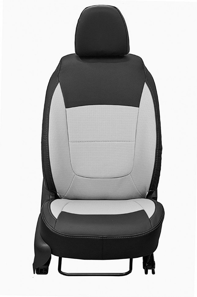 Авточехлы на LADA Vesta (SW / Cross) "Почин" экокожа, черно-белый