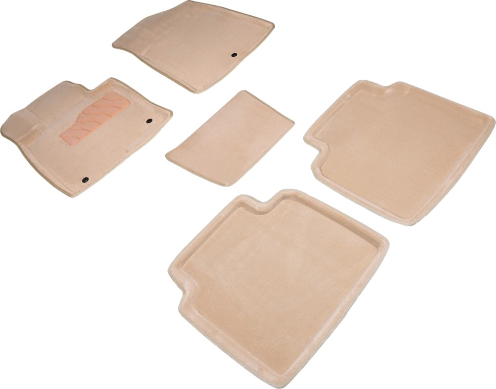 Коврики в салон для KIA Optima IV "3D" ворс, бежевый