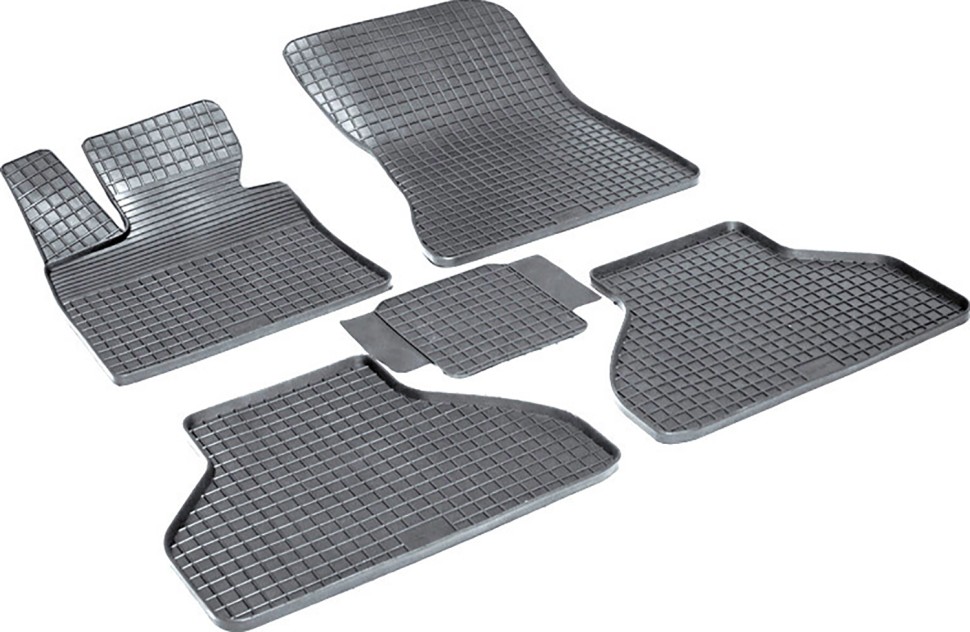 Коврики в салон для BMW X5 II (E70) "Сетка" резина, черный