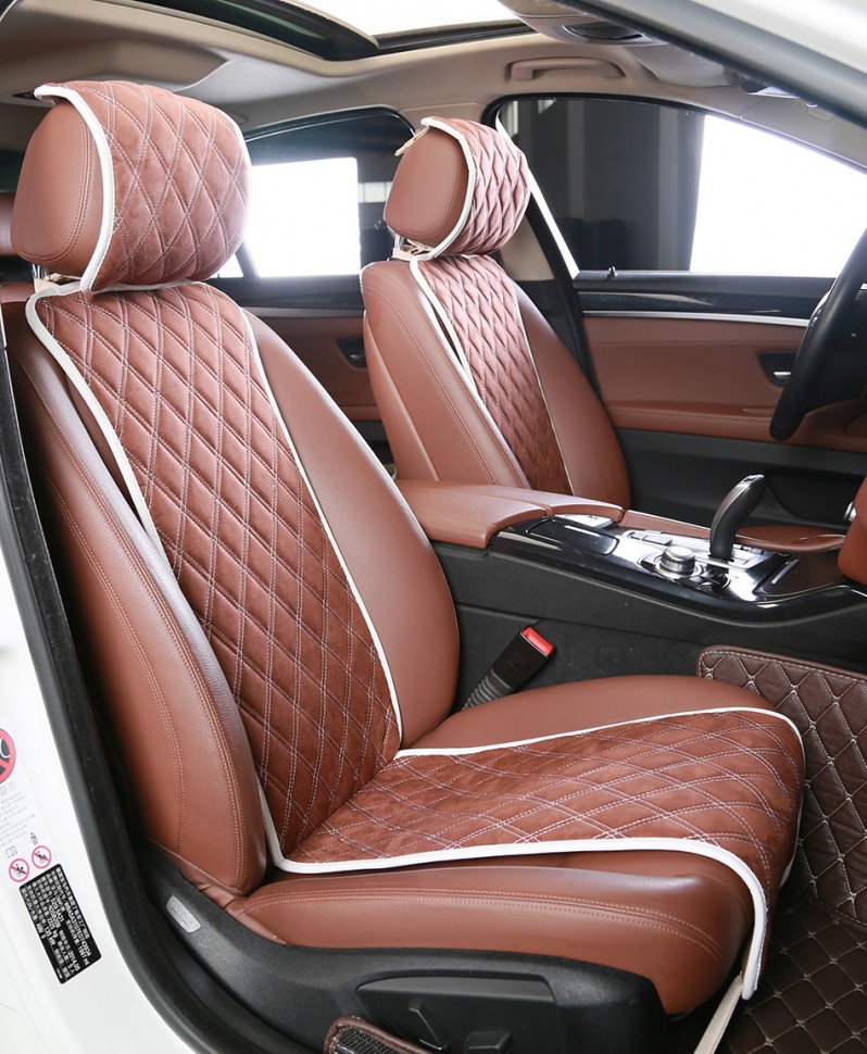 Накидка на сиденье автопилот "GT" алькантара, коричневый