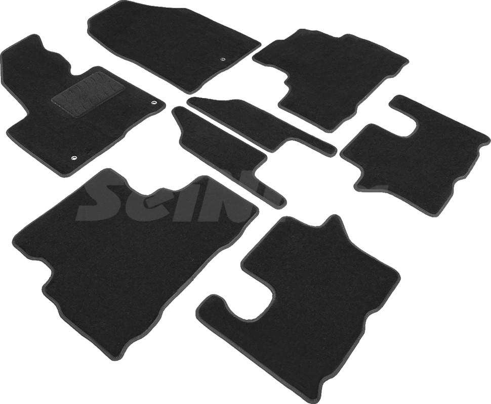 Коврики в салон для KIA Sorento III (Prime) "Lux" ворс, черный