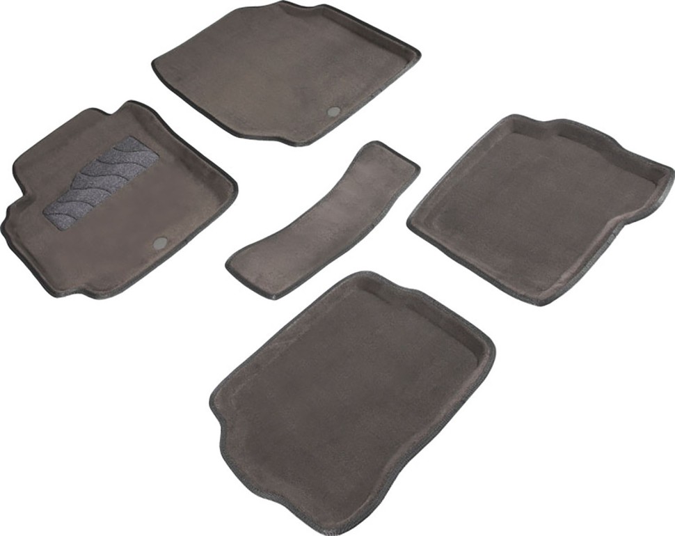 Коврики в салон для Nissan Almera Classic I (B10) "3D" ворс, серый