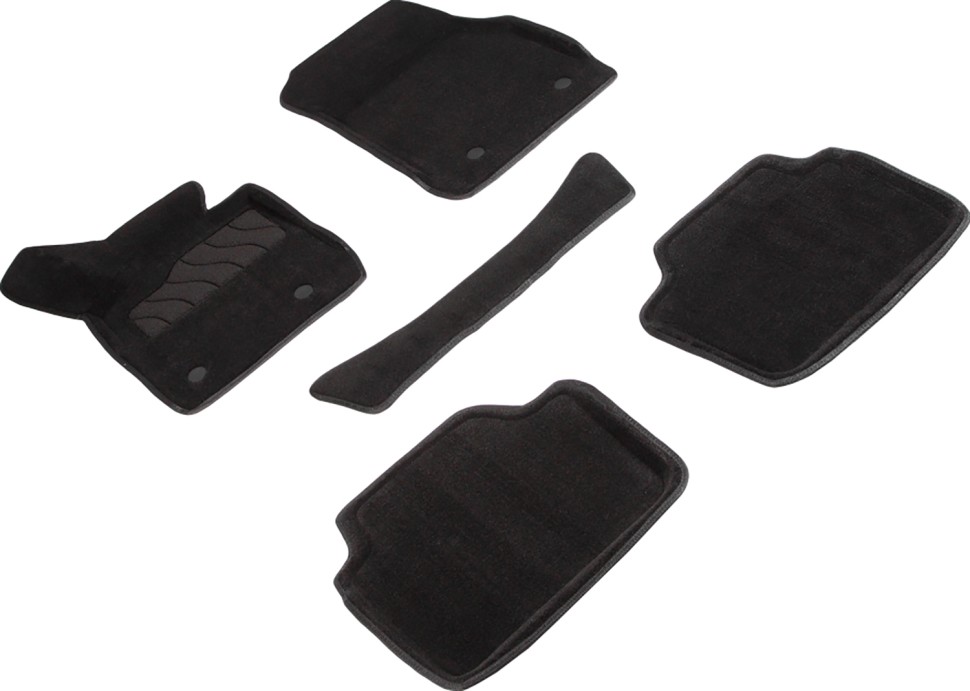 Коврики в салон для BMW 3 серии VI (F3x) (2WD) "3D" ворс, черный