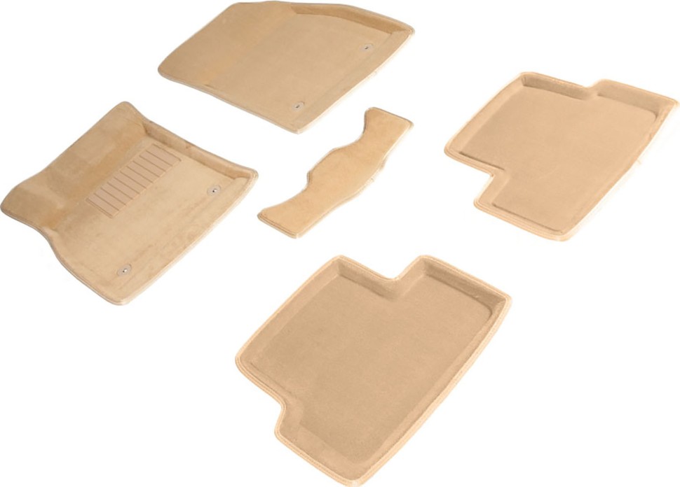 Коврики в салон для Chevrolet Cruze I "3D" ворс, бежевый