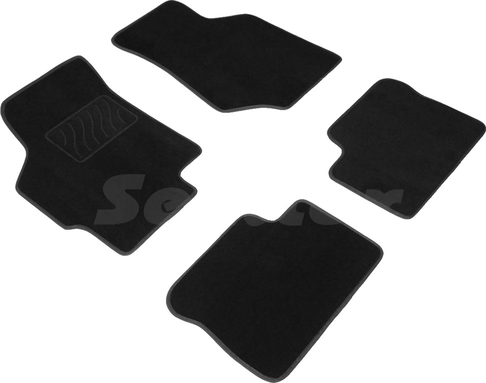 Коврики в салон для KIA Spectra "Lux" ворс, черный