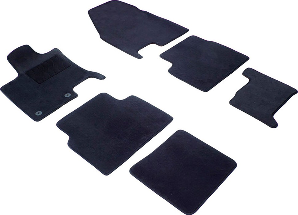 Коврики в салон для Nissan Qashqai+2 I "Lux" ворс, черный