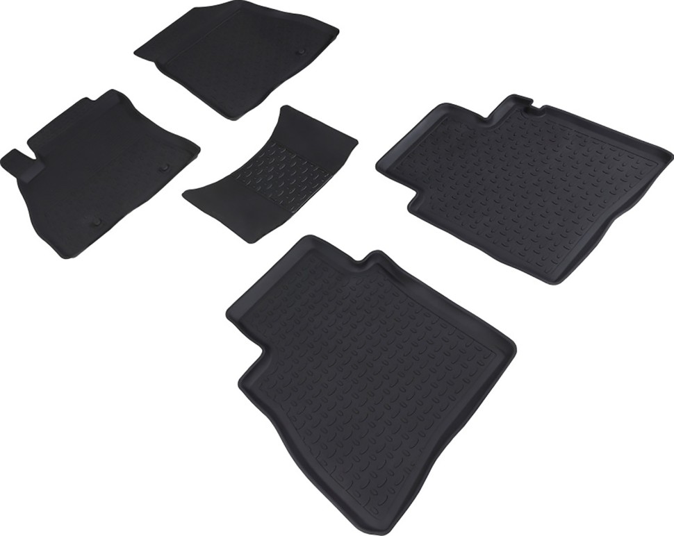 Коврики в салон для Nissan Sentra VII (B17) (Рестайлинг) "Высокий борт" резина, черный