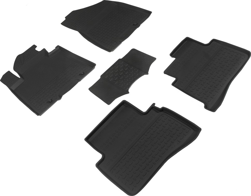 Коврики в салон для Hyundai Tucson III (Рестайлинг) "Высокий борт" резина, черный