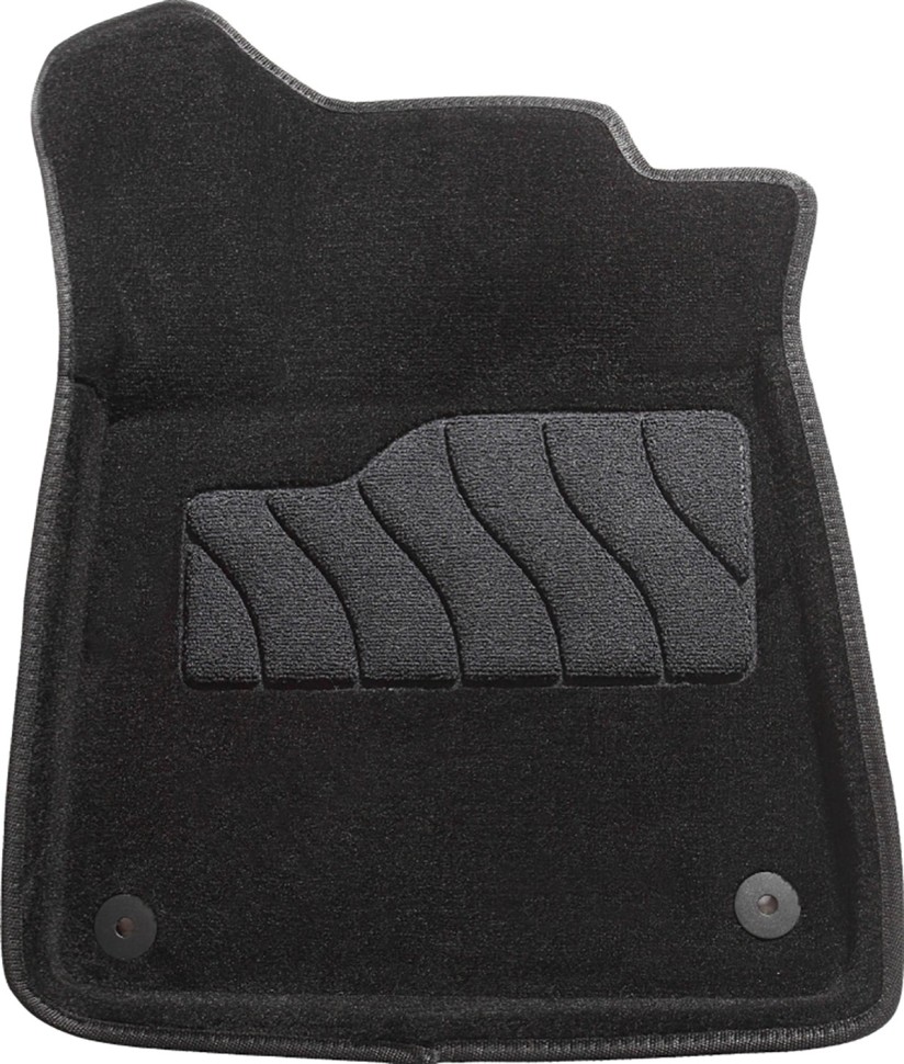 Коврики в салон для Audi A8 III (D4) (Long) "3D" ворс, черный