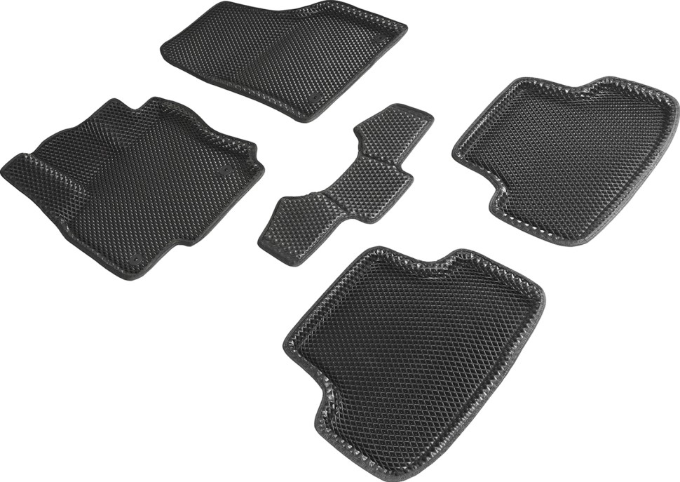 Коврики в салон Eva "3D" для Skoda Karoq I "Ромб" ЭВА, черный