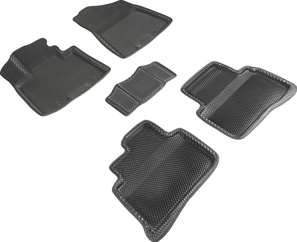 Коврики в салон Eva "3D" для Hyundai Tucson III "Ромб" ЭВА, черный