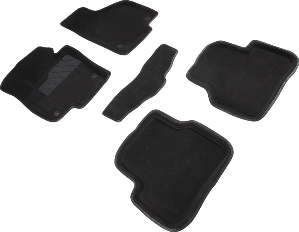 Коврики в салон для Volkswagen Passat CC "3D" ворс, черный