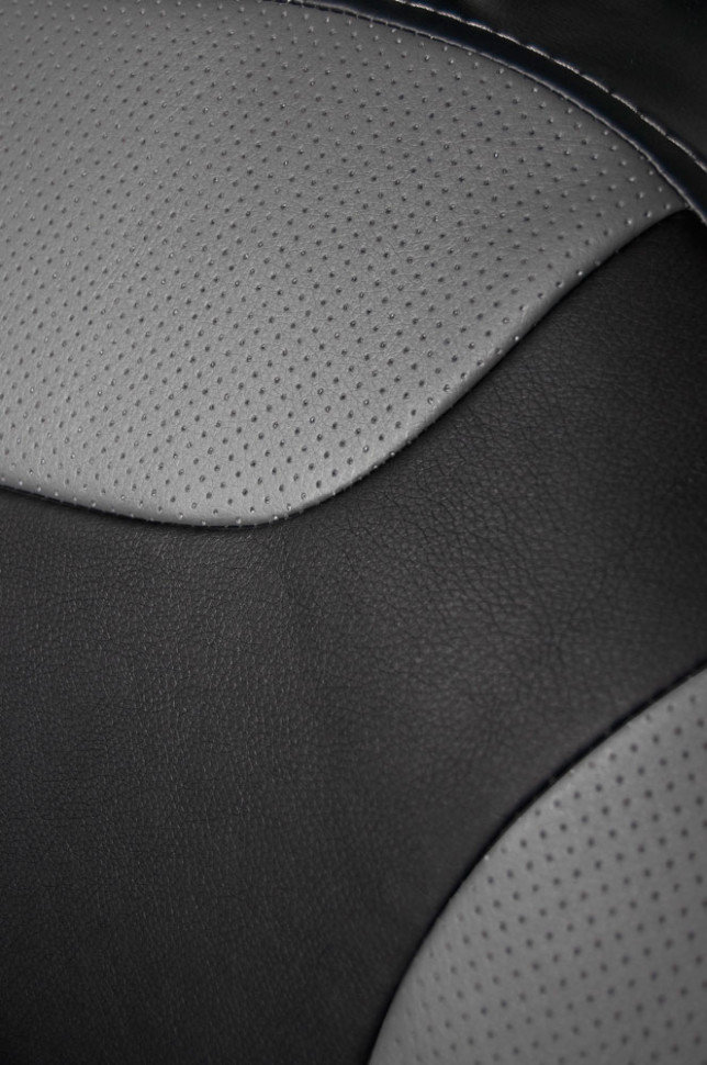 Авточехлы на LADA XRAY "Почин" экокожа, черно-серый