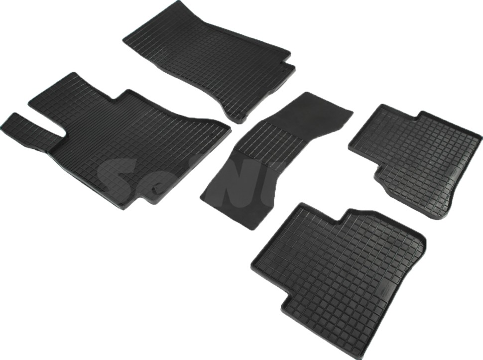 Коврики в салон для Mercedes-Benz C-Класс IV (W205) "Сетка" резина, черный