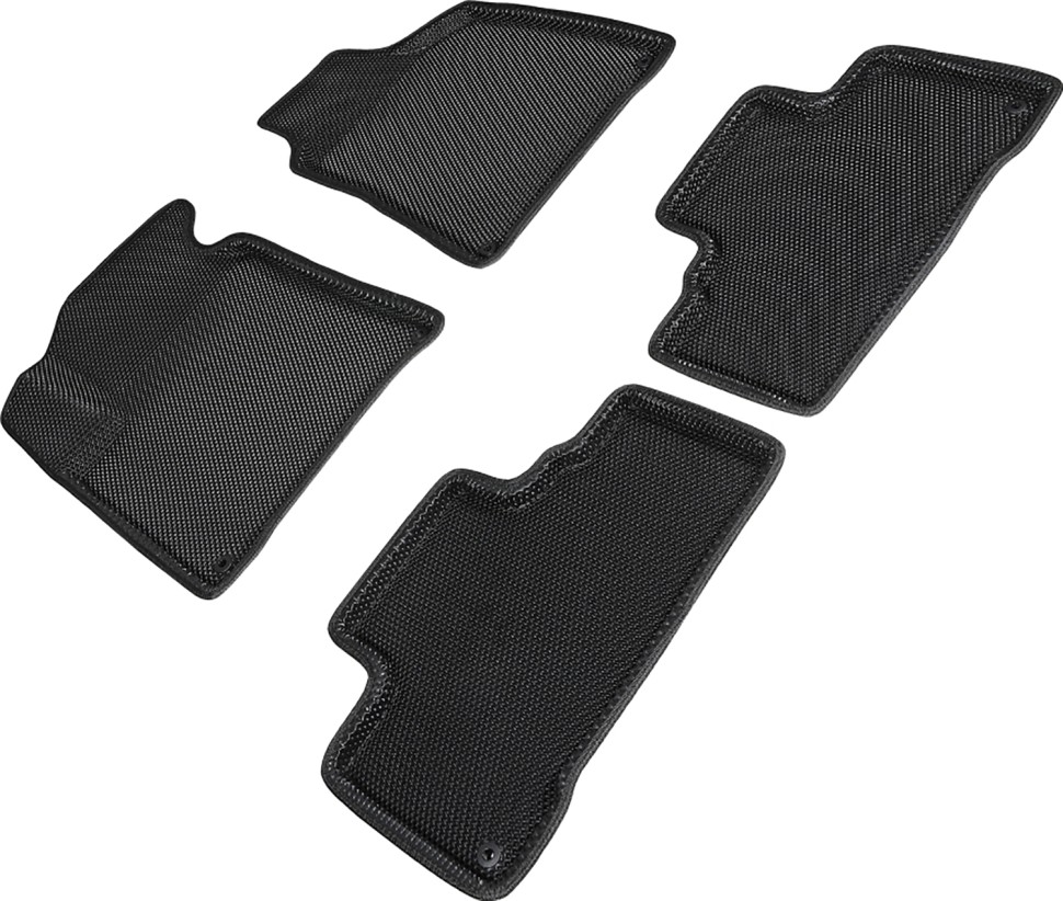 Коврики в салон Eva "3D" для SsangYong Actyon II "Соты" ЭВА, черный