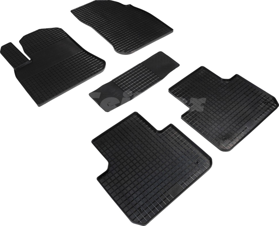 Коврики в салон для Volkswagen Touareg III "Сетка" резина, черный