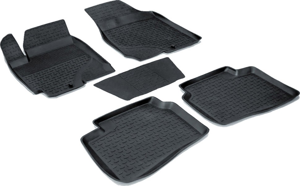 Коврики в салон для KIA Cerato II "Высокий борт" резина, черный