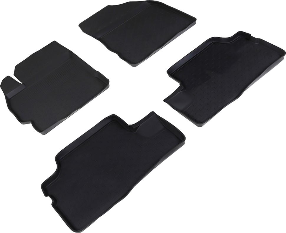 Коврики в салон для Toyota Corolla X (E140, E150) (300N/MC) "Высокий борт" резина, черный