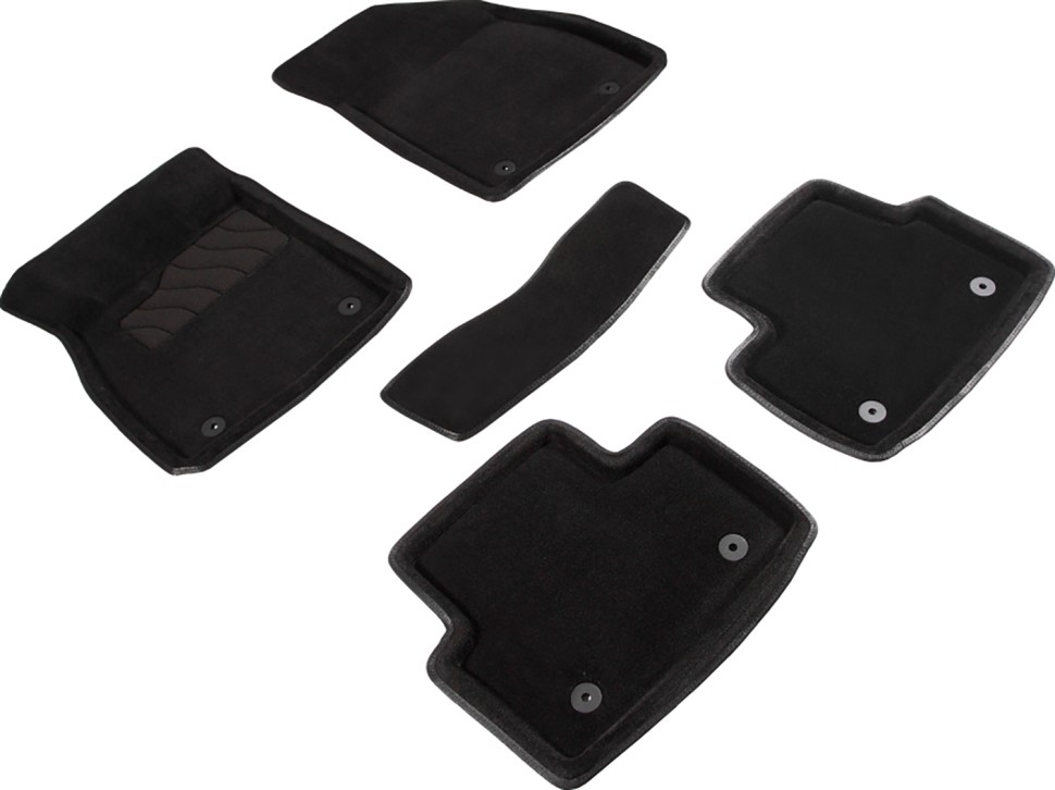 Коврики в салон для Chevrolet Malibu VIII "3D" ворс, черный