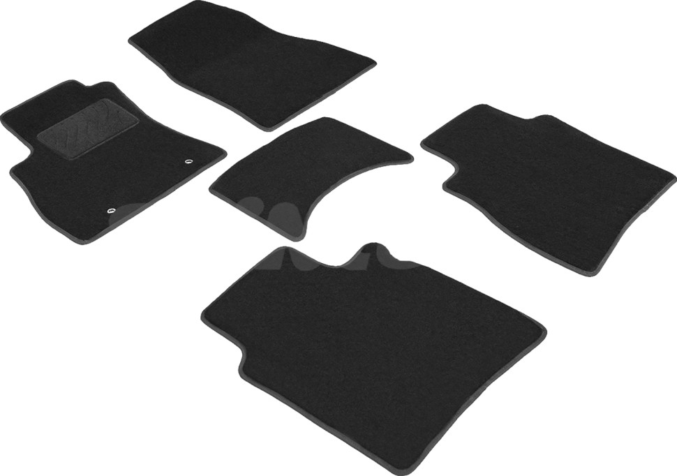 Коврики в салон для Nissan Tiida II (C13) "Lux" ворс, черный