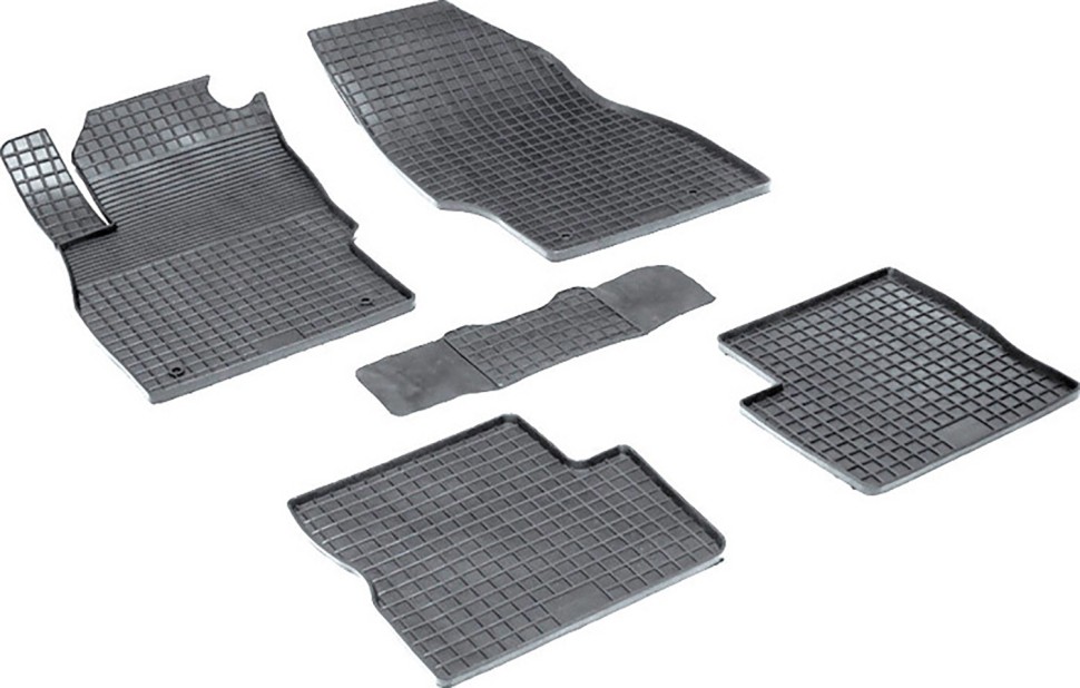 Коврики в салон для Opel Corsa D "Сетка" резина, черный