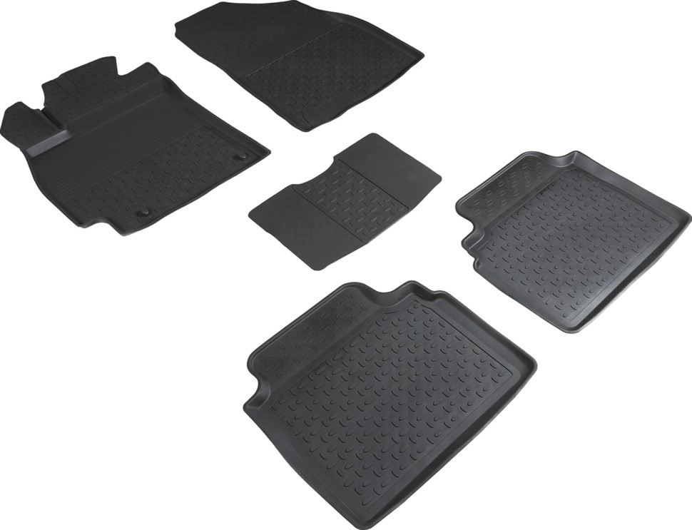 Коврики в салон для Hyundai Elantra VII (CN7) "Высокий борт" резина, черный