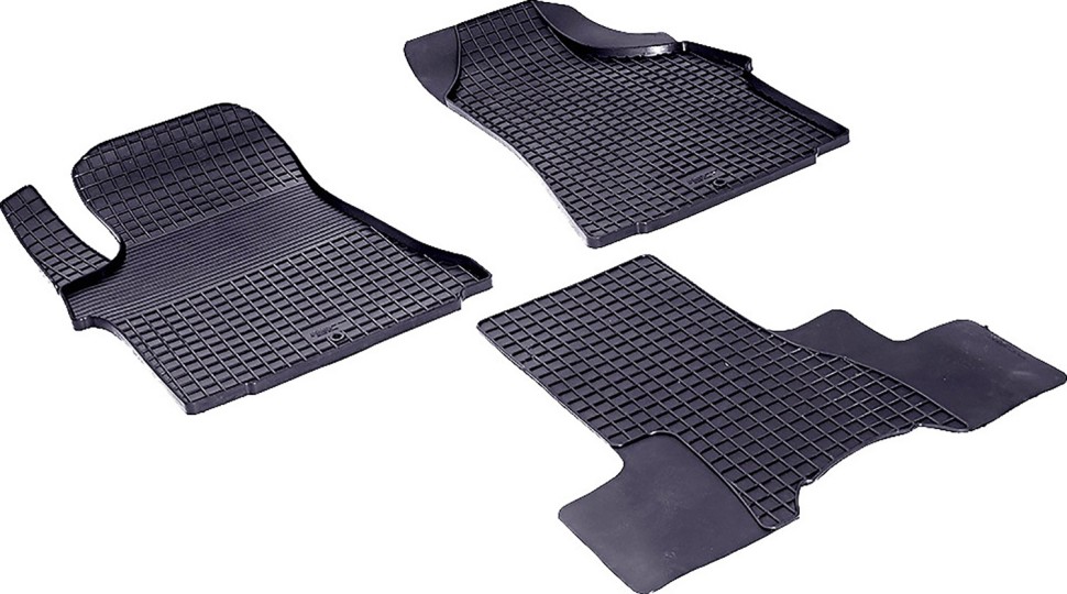 Коврики в салон для Hyundai Grand Starex I "Сетка" резина, черный