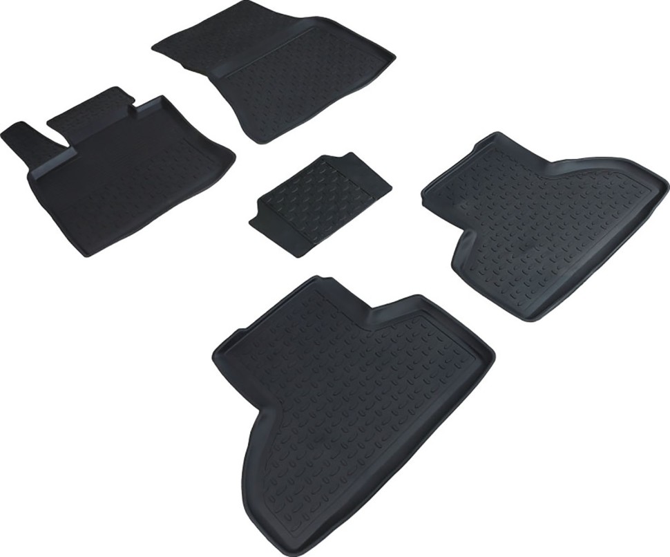 Коврики в салон для BMW X6 II (F16) "Высокий борт" резина, черный