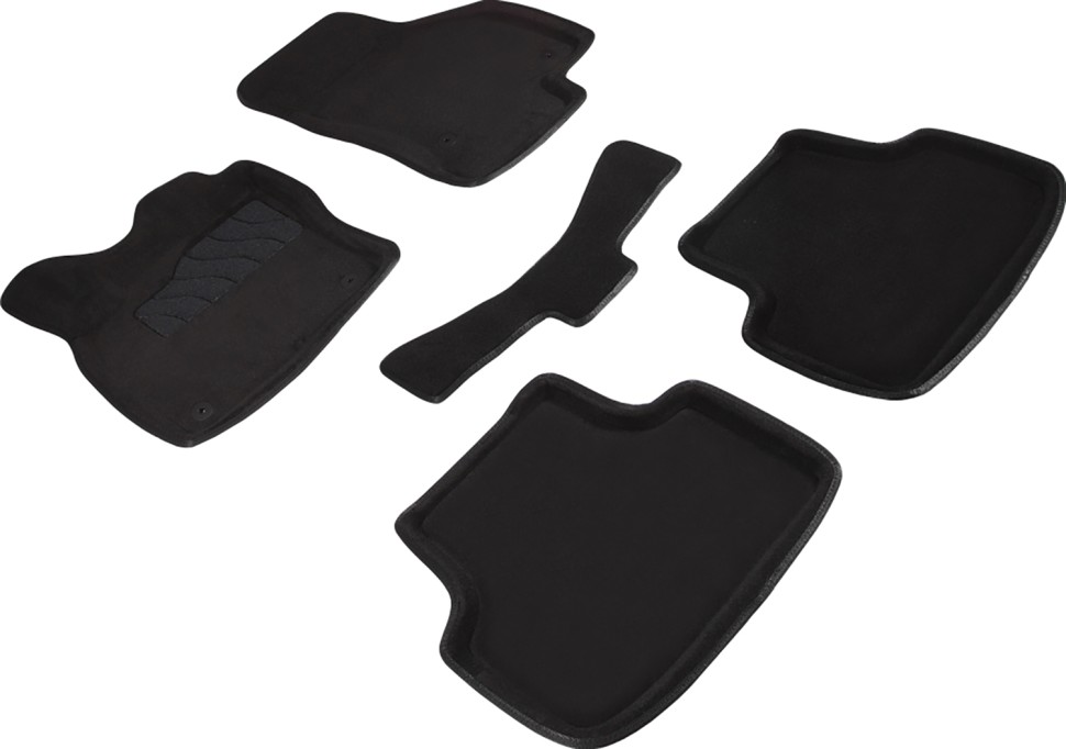 Коврики в салон для Skoda Octavia III (A7) "3D" ворс, черный