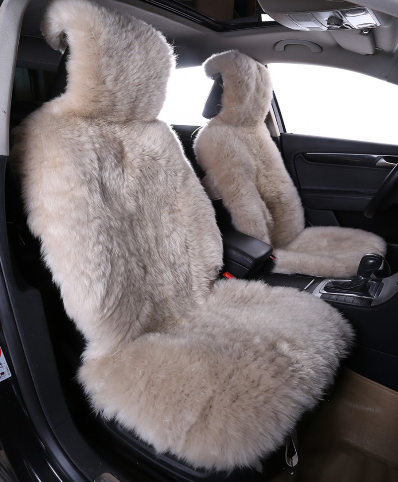 Накидки на весь салон "Premium" овчина из кусков, темно-бежевый