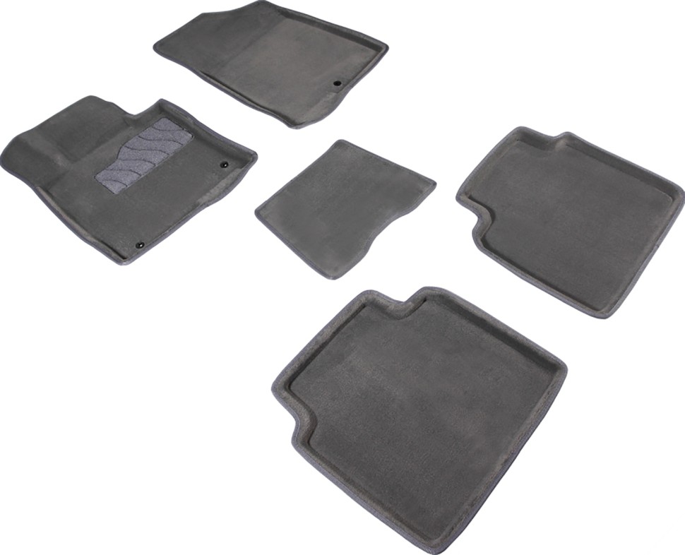 Коврики в салон для KIA Optima IV "3D" ворс, серый