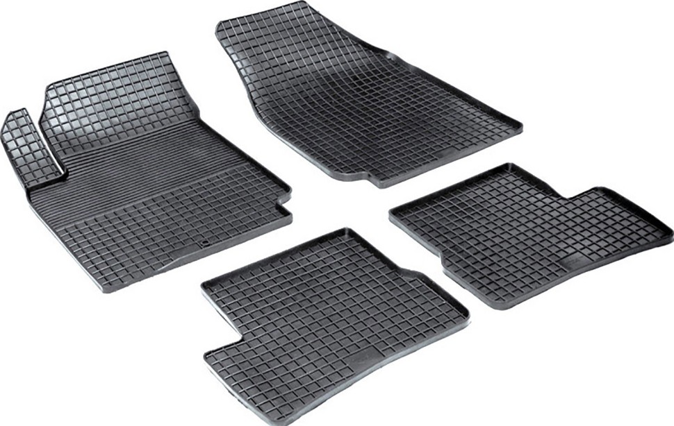 Коврики в салон для Nissan Micra III (K12) "Сетка" резина, черный