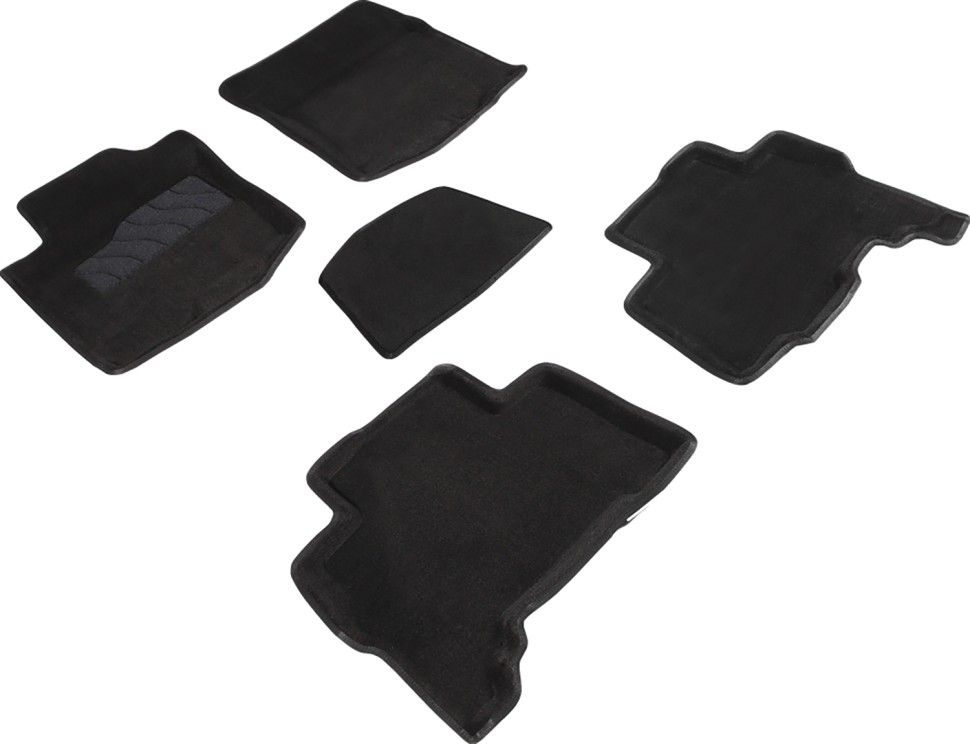 Коврики в салон для Toyota Land Cruiser Prado 150 Series "3D" ворс, черный