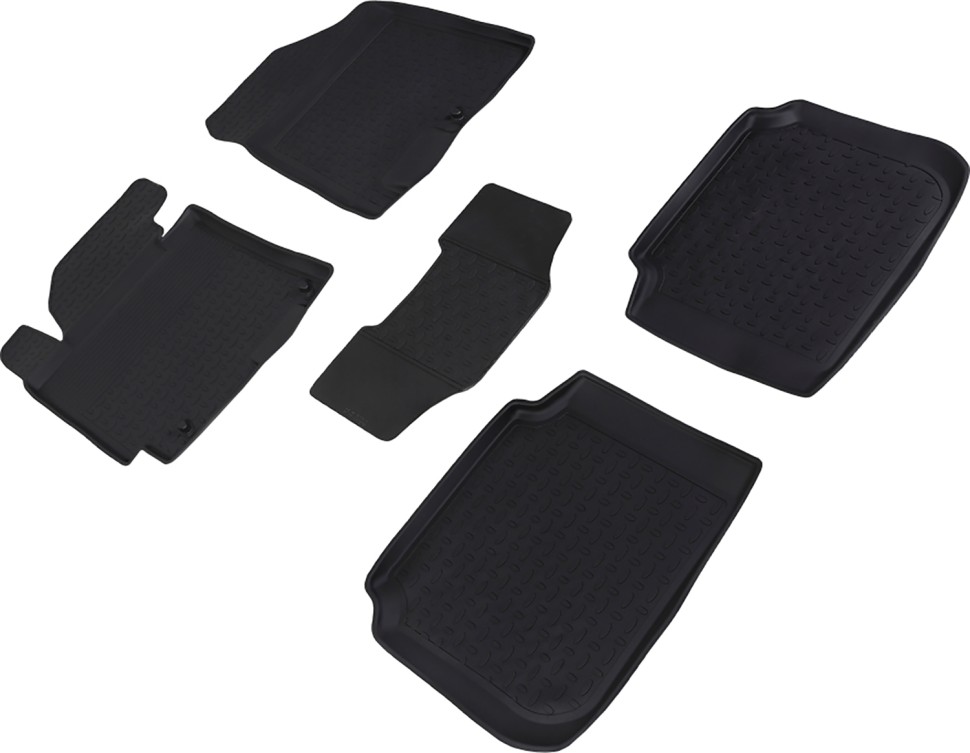 Коврики в салон для KIA Cerato III "Высокий борт" резина, черный