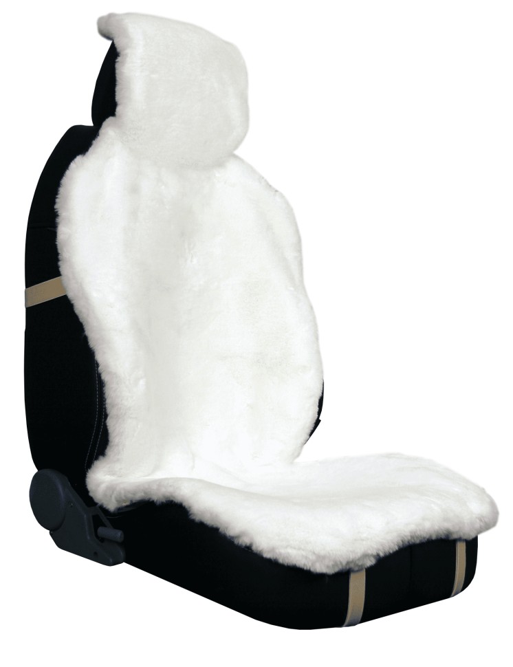 Накидка на сиденье "Короткий ворс premium" искуственный мех, белый (1 штука)