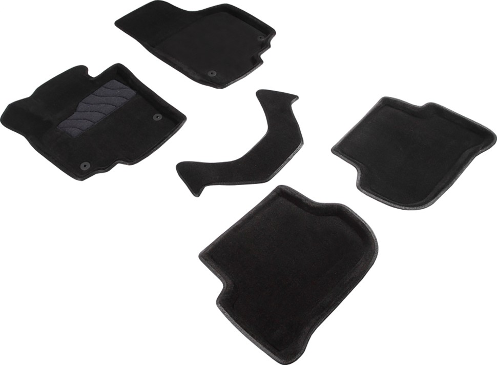 Коврики в салон для Skoda Yeti I "3D" ворс, черный