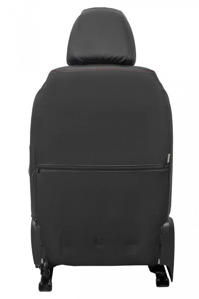 Авточехлы на LADA Vesta (SW / Cross) "Почин" экокожа, черно-красный