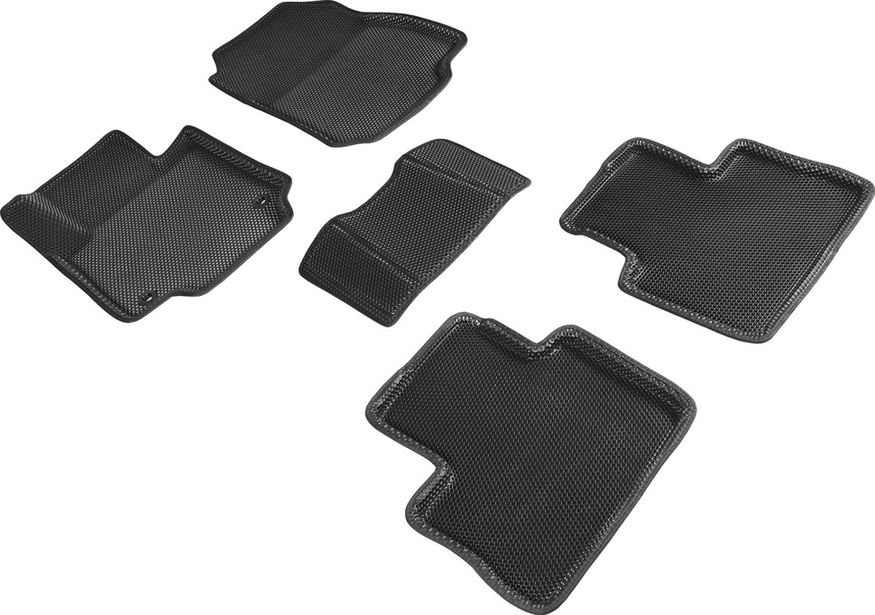 Коврики в салон Eva "3D" для Toyota RAV4 V (XA50) (МКПП) "Соты" ЭВА, черный