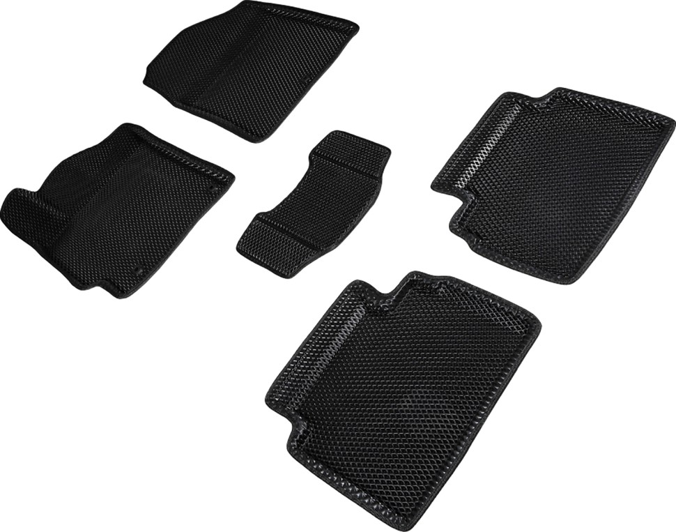 Коврики в салон Eva "3D" для Hyundai Elantra V (MD) "Ромб" ЭВА, черный